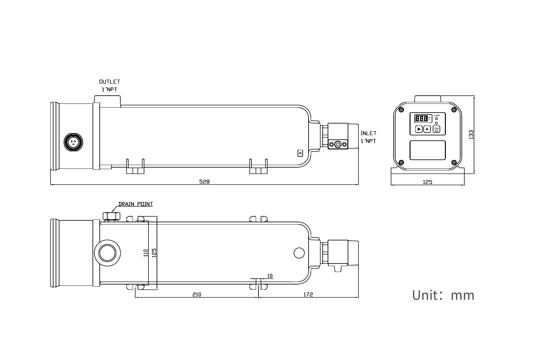 Engine Preheaters for Diesel & Gas Generator Sets EHC engine preheater dimension drawing