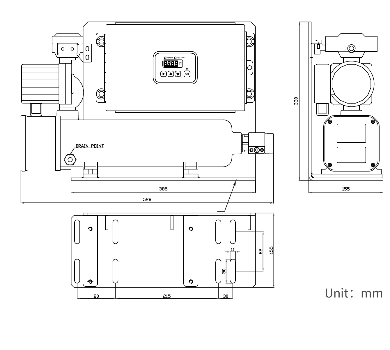 Engine Preheaters for Diesel & Gas Generator Sets EHD engine preheater dimension drawing