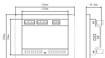 ATS Controllers TM5511 and TM5512 dimensions